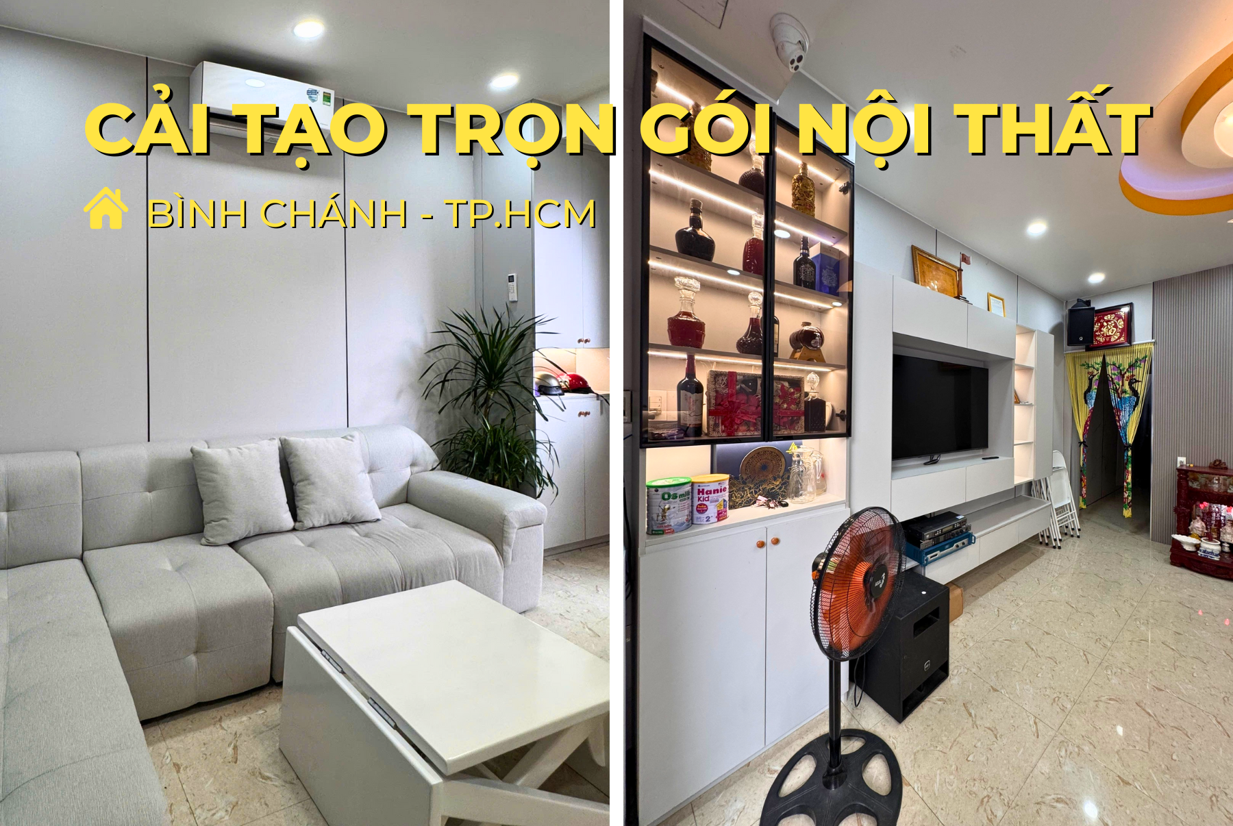 Cải Tạo Trọn Gói Nội Thất Nhà Ở Bình Chánh – TP.Hồ Chí Minh | XƯỞNG NỘI THẤT NHƯ Ý FUNI