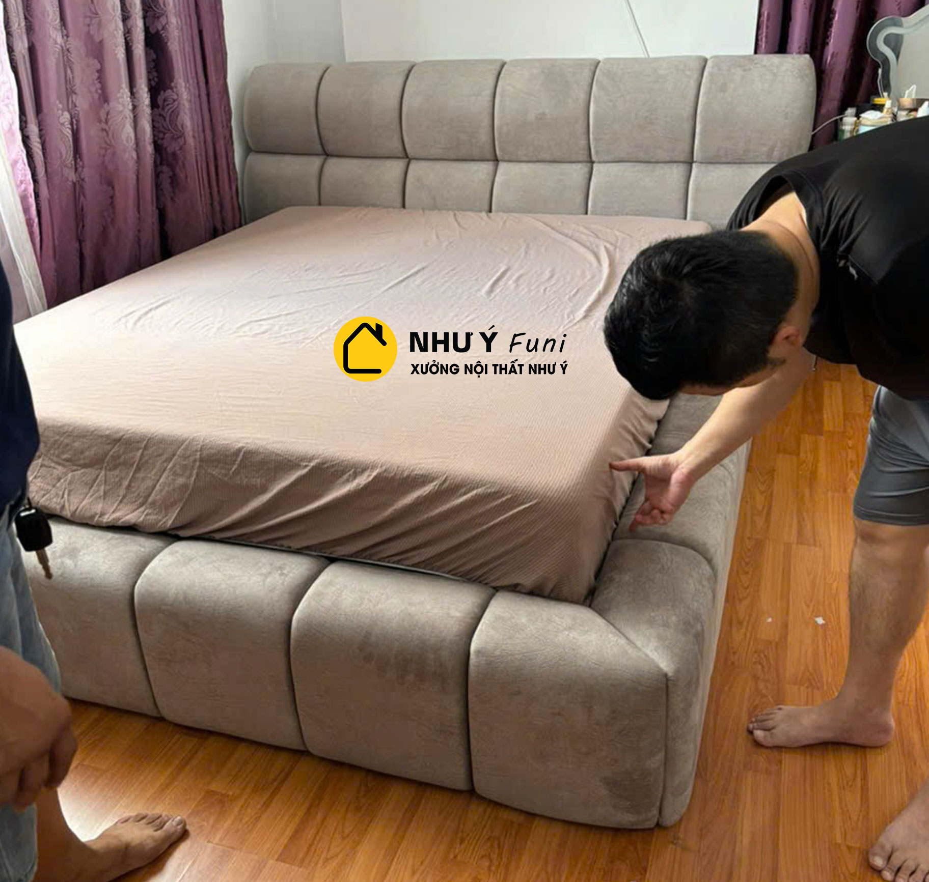 Giường Bọc Nệm Như Ý Funi (4)-1