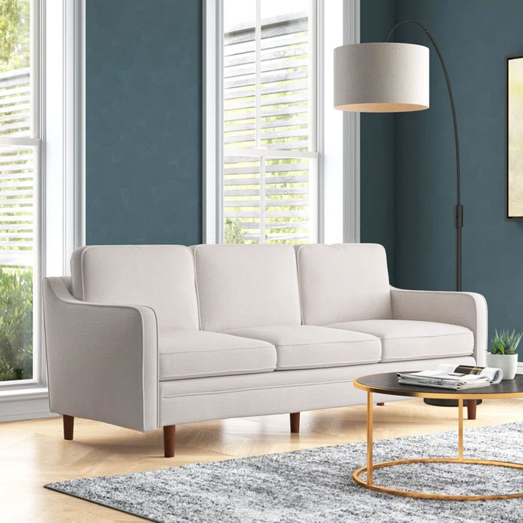 Sofa Vải Màu Kem 3 Chỗ – Thiết Kế Thanh Lịch, Dễ Phối Nội Thất | Như Ý Funi